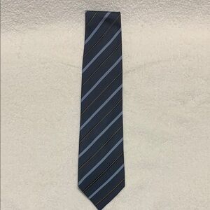 Ermenegildo Zegna Men’s 100% Silk Classic Blue Striped Tie Luxury Professional
